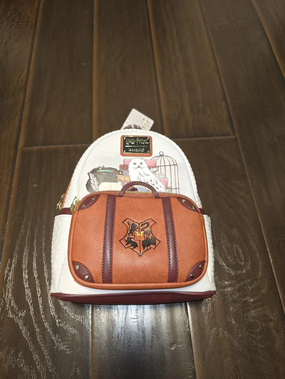 Loungefly Harry Potter Hedwig Suitcase Backpack new with tags purse Hogwarts